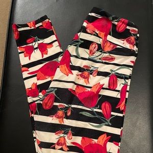 LuLaRoe OS Leggings tulips floral